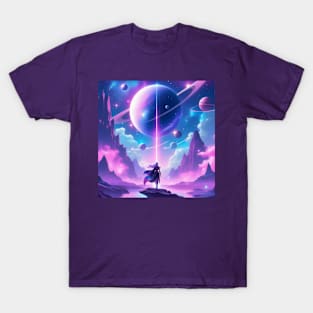 Fantasy purple cosmic landscape T-Shirt